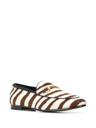 GUCCI Jordaan zebra-stripe loafers outlook