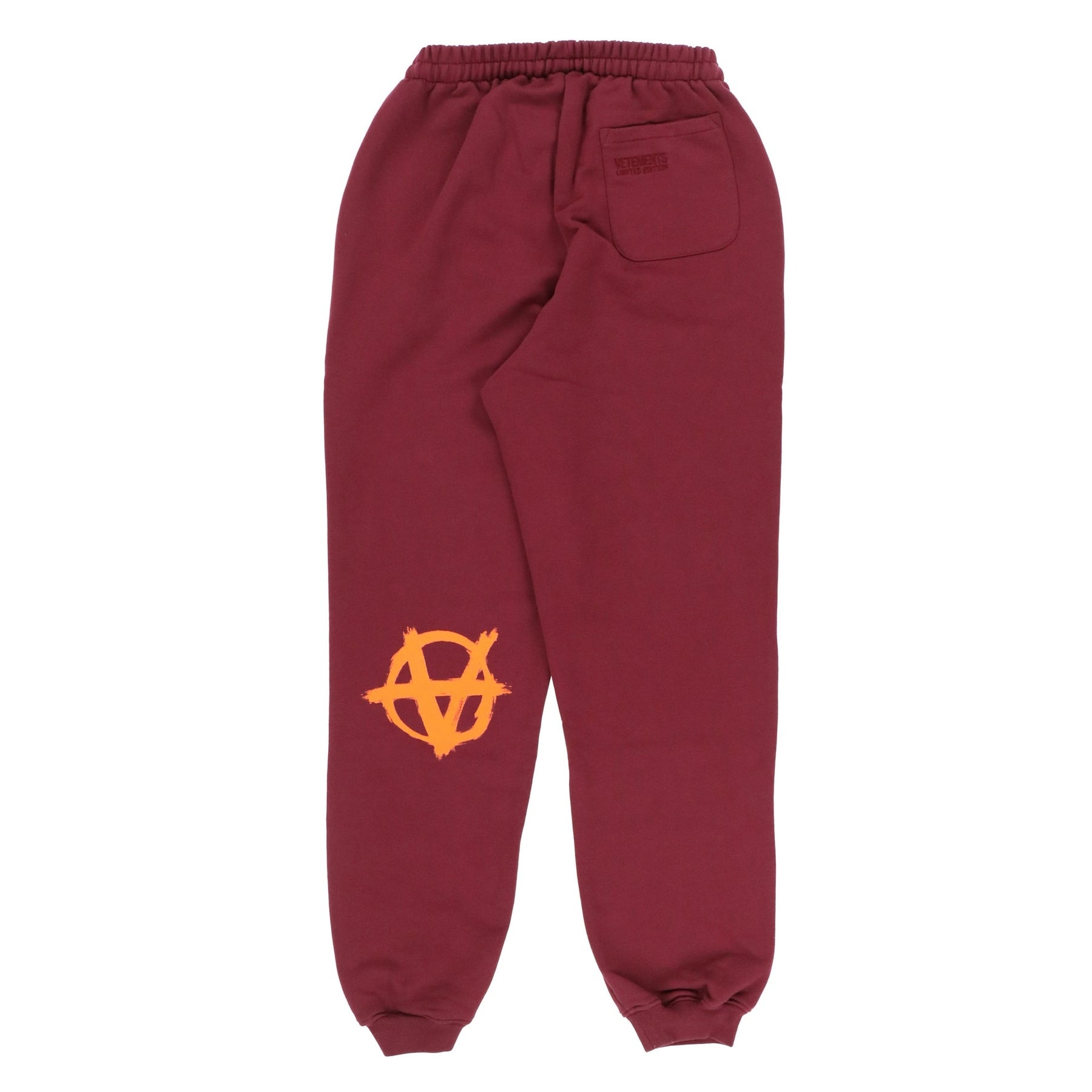 ANARCHY LOGO SWEATPANTS / BORDEAUX/ORG - 2