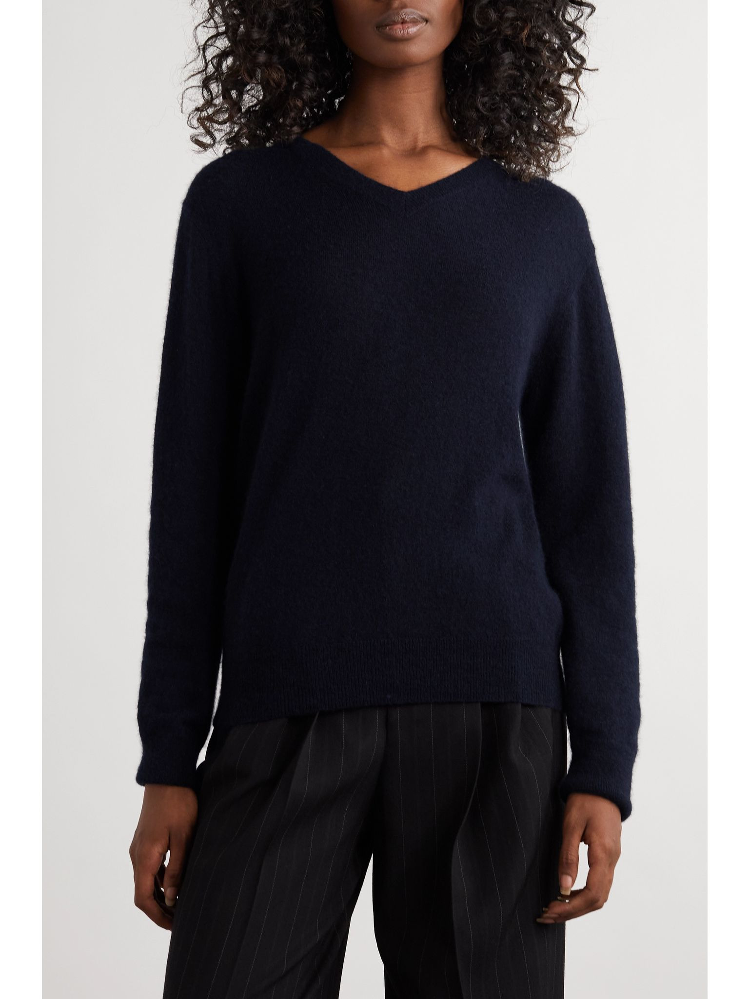 Cashmere and silk-blend sweater Midnight blue - 3