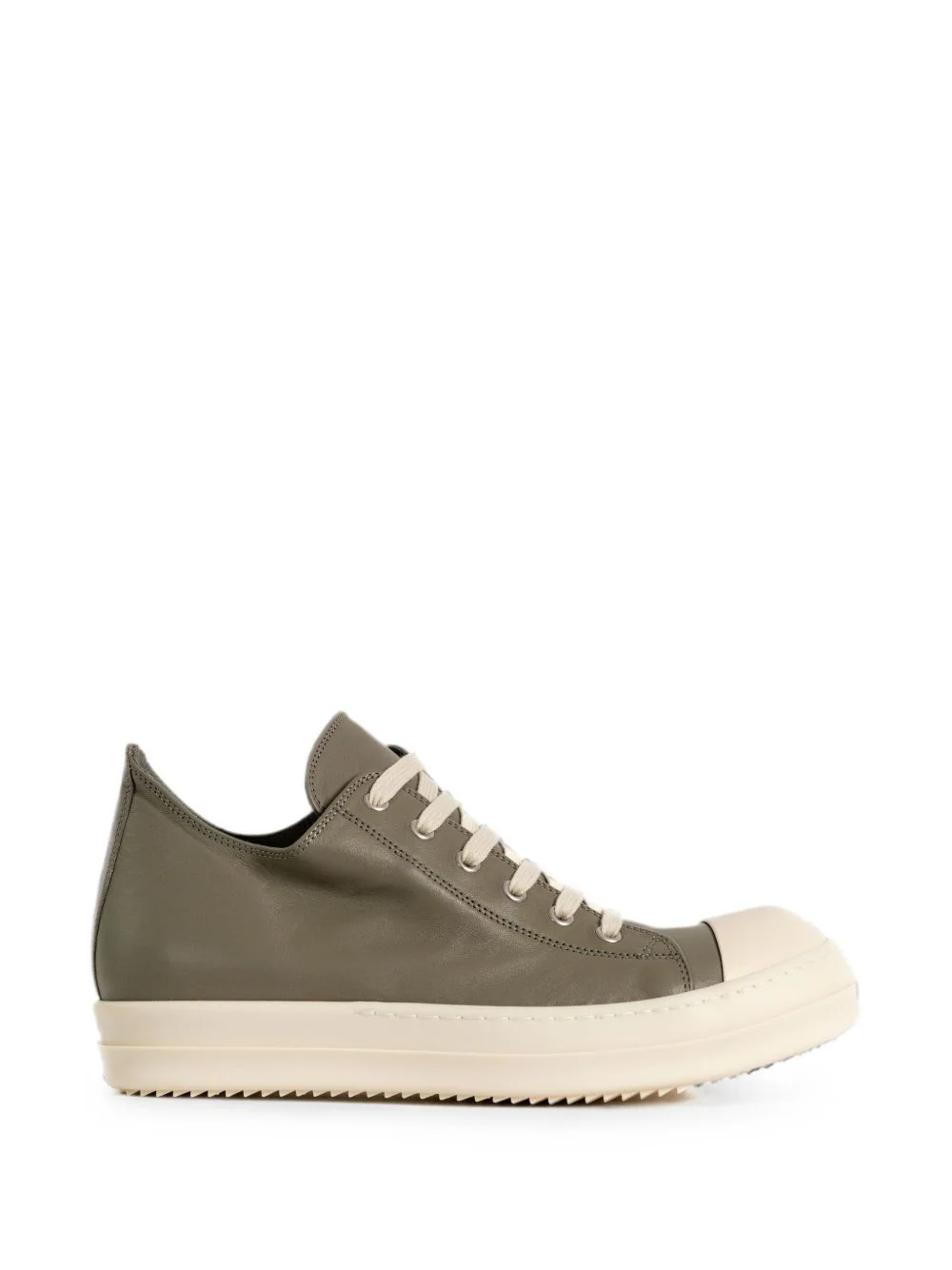 leather lace-up sneakers - 1