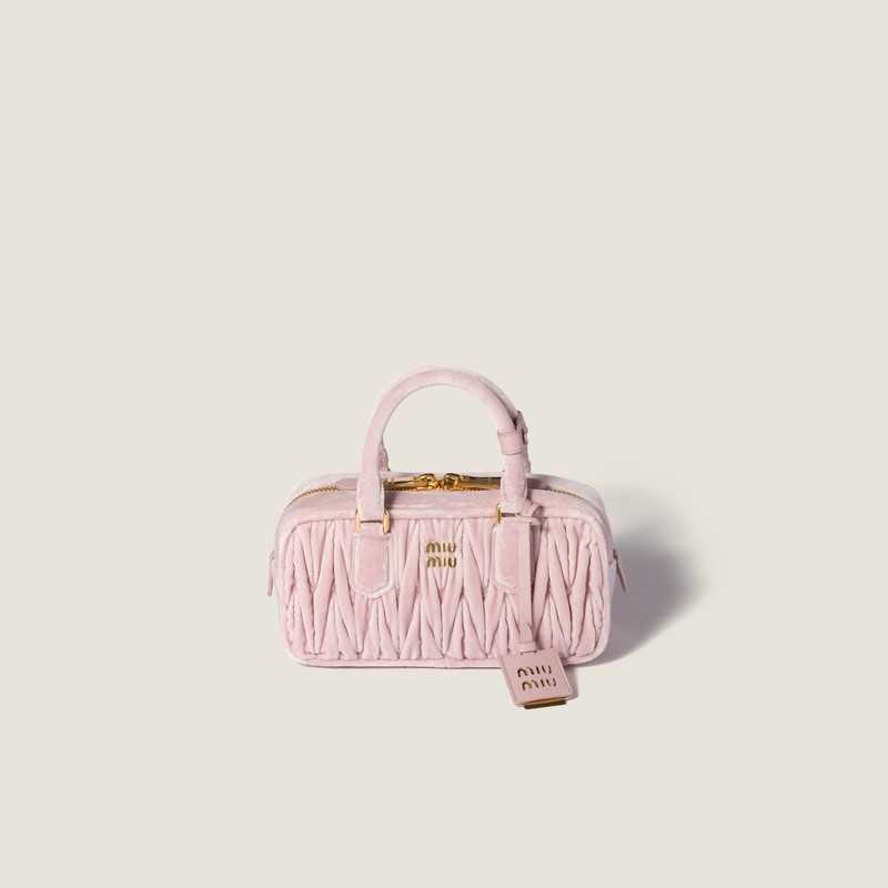 Arcadie Matelassé velvet bag 1