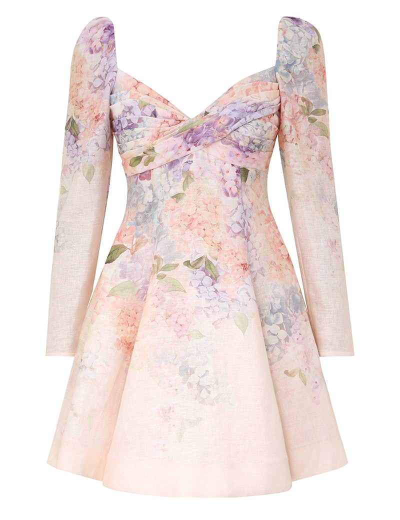 DAWNING PUFF SLEEVE MINI DRESS - 1