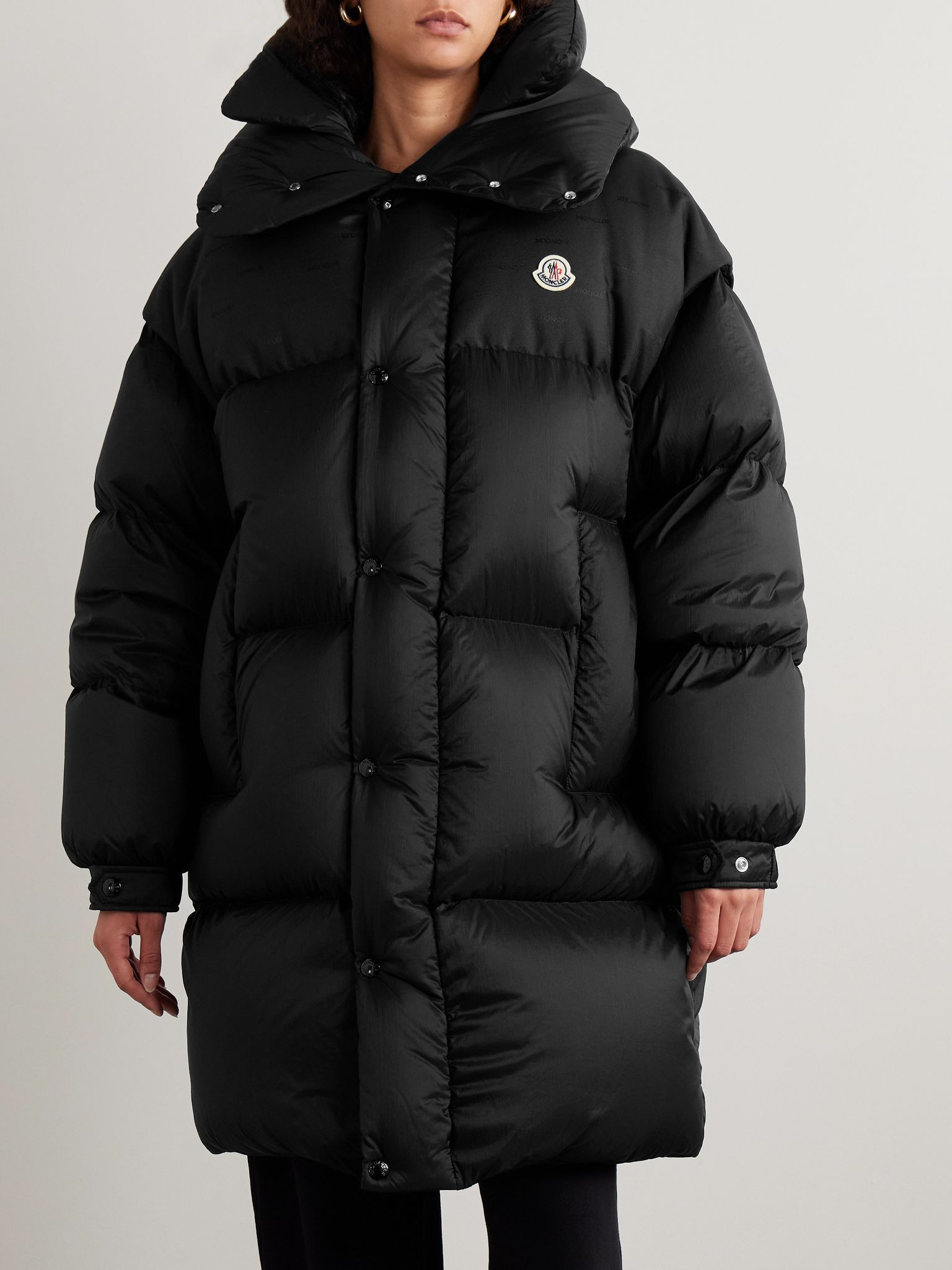Verone convertible hooded quilted shell down coat Black - 3