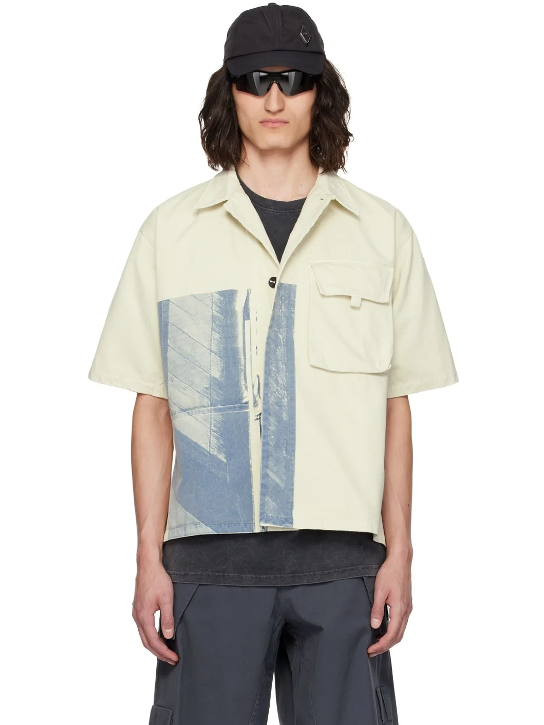 Off-White & Indigo Printed Shirt - 1
