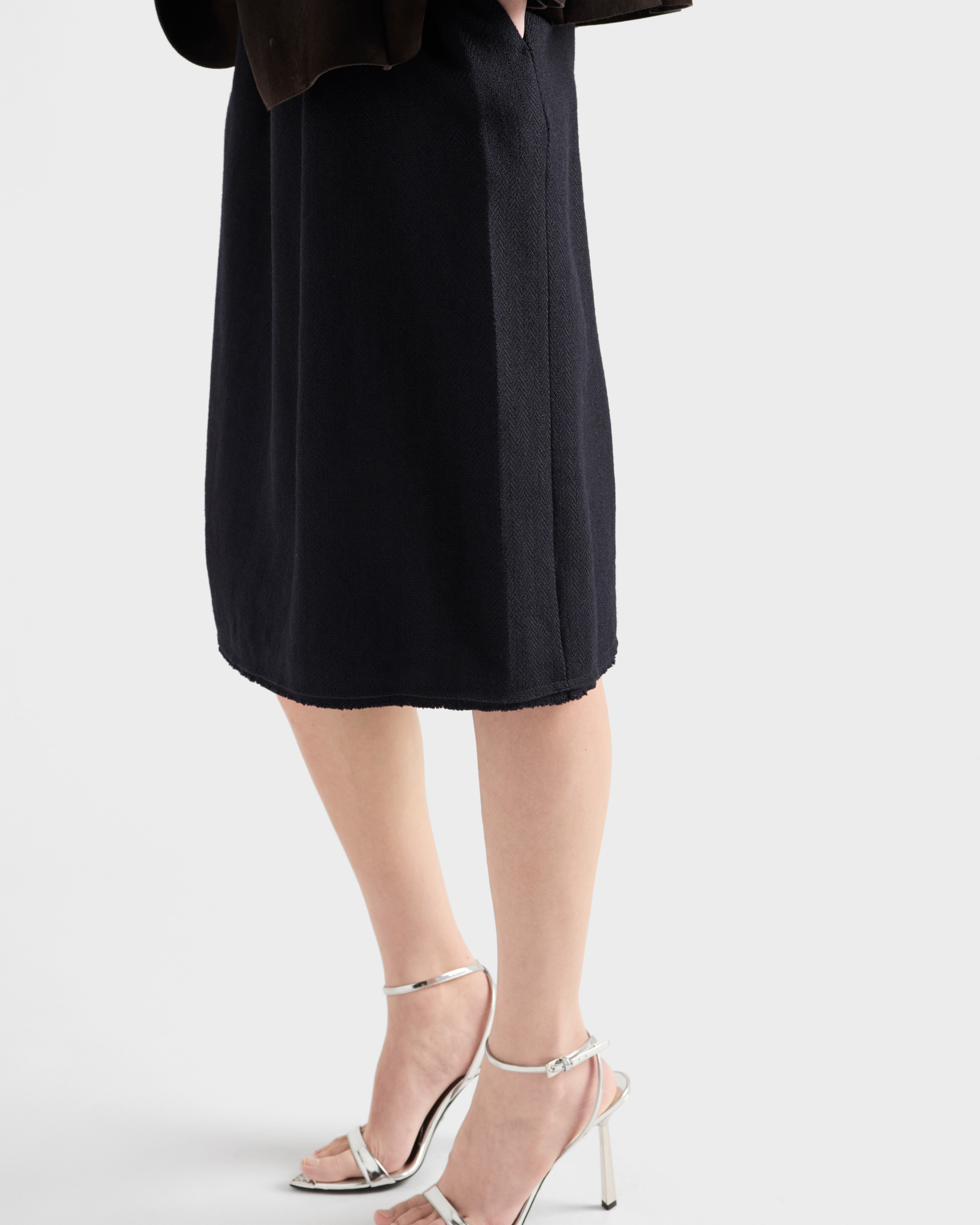 Chevron wool midi skirt - 6