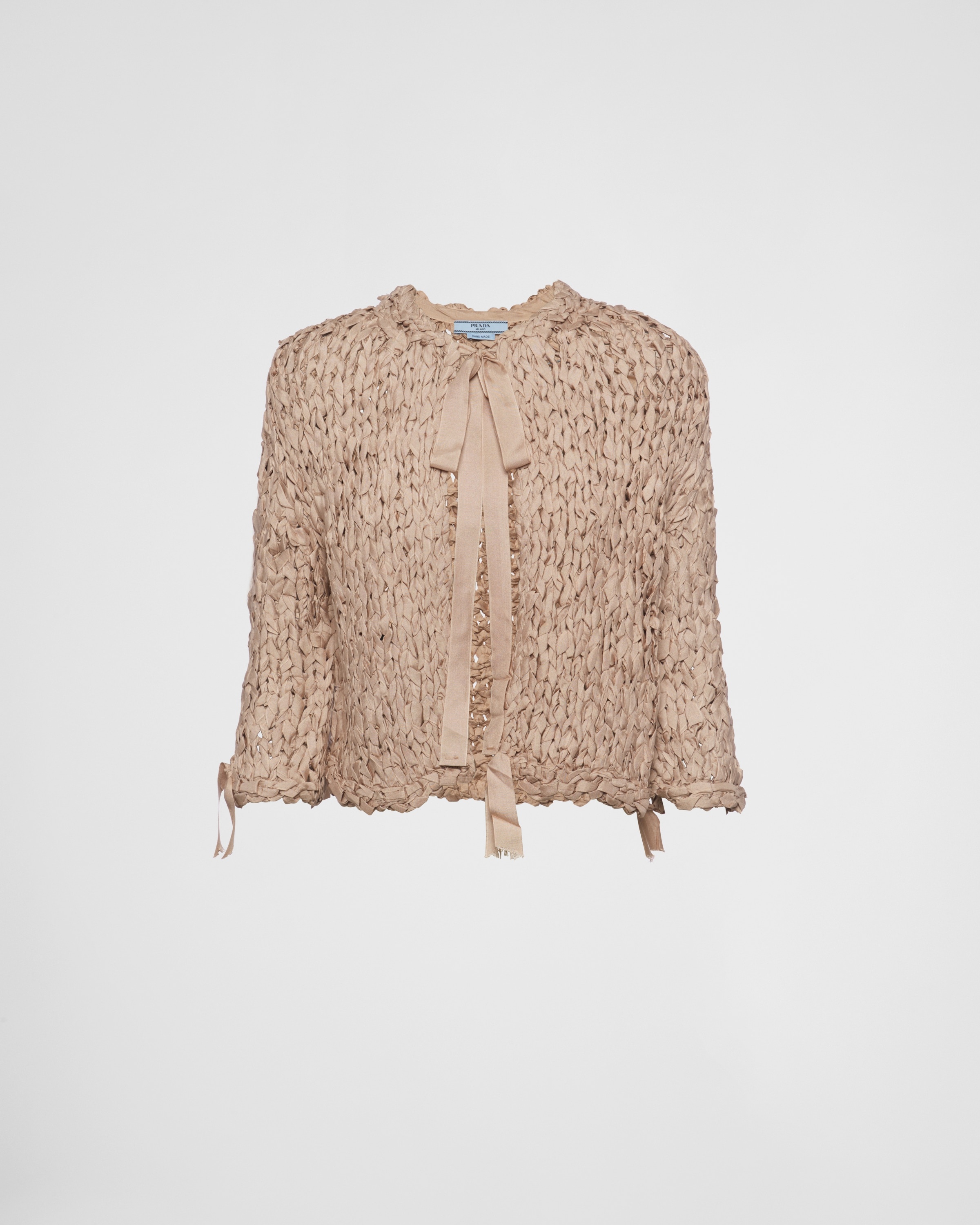 Prada Silk ribbon cardigan | REVERSIBLE