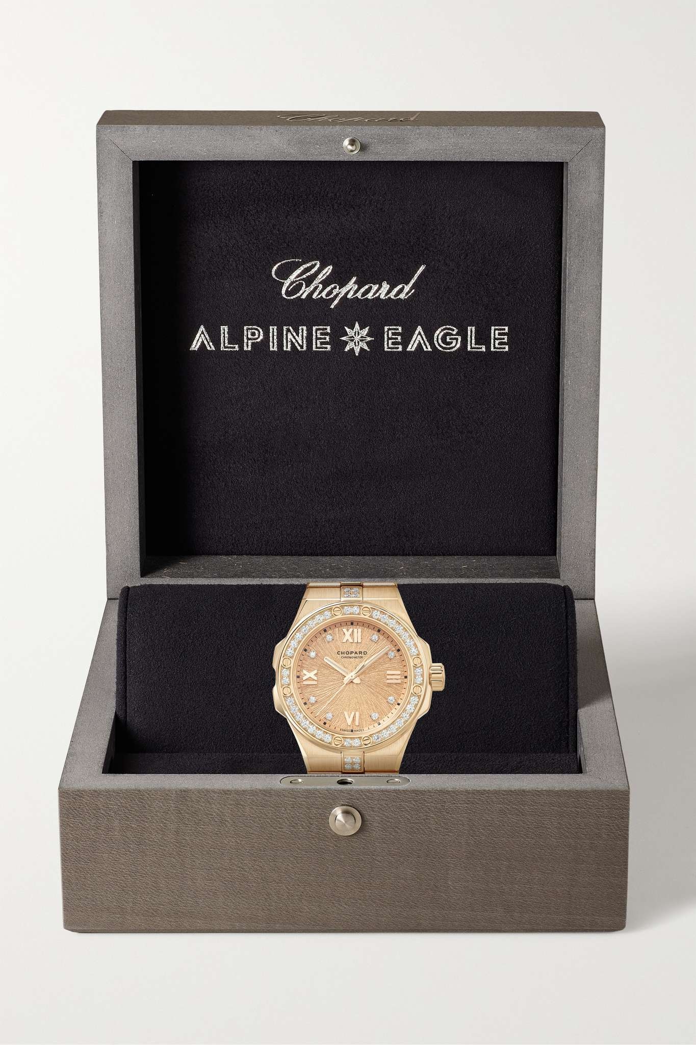 Alpine Eagle Automatic 33mm 18-karat rose and white gold diamond watch - 7
