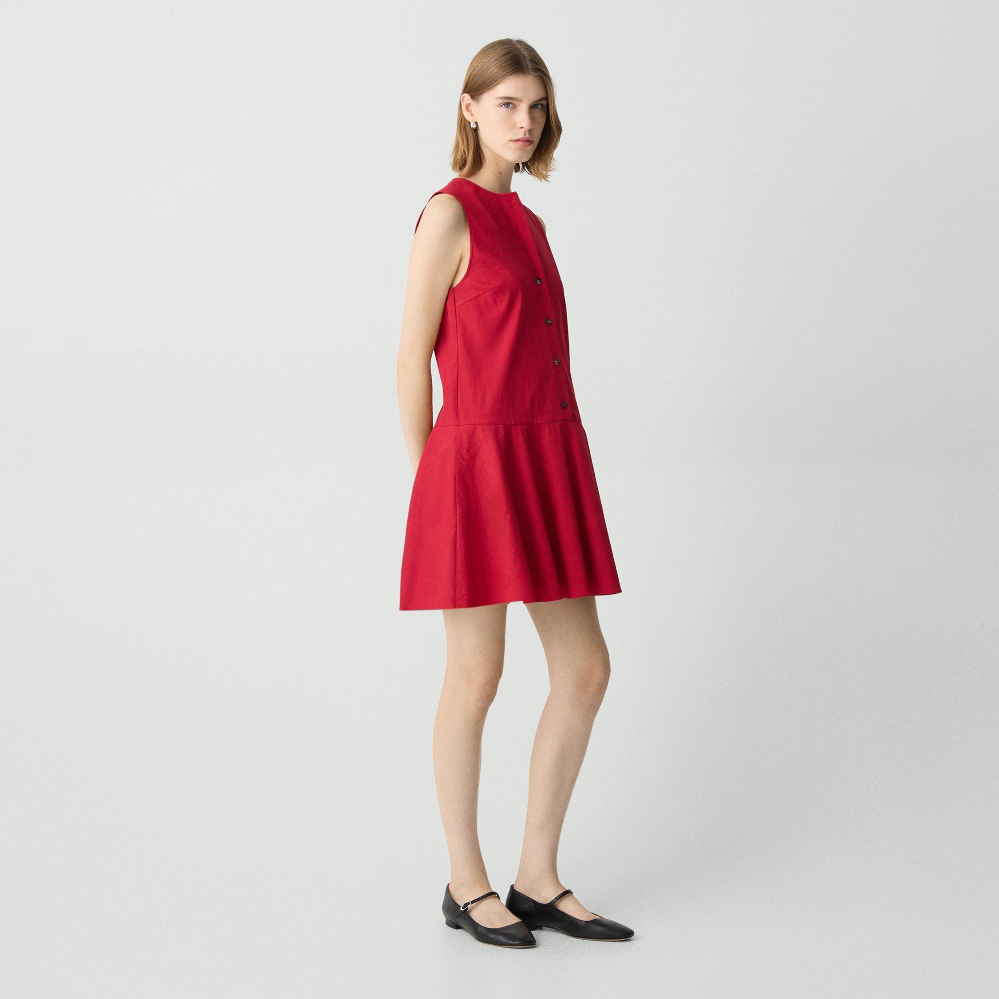 Sleeveless Mini Dress in Good Linen - 3