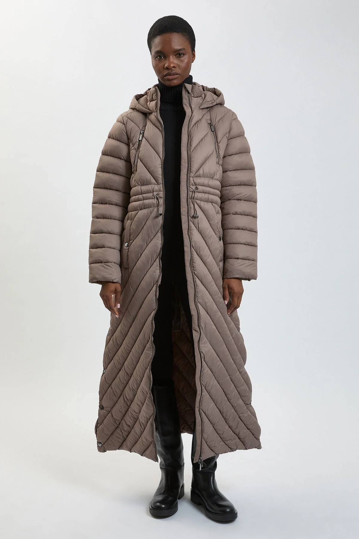 Petite Lightweight Packable Maxi Coat - 1