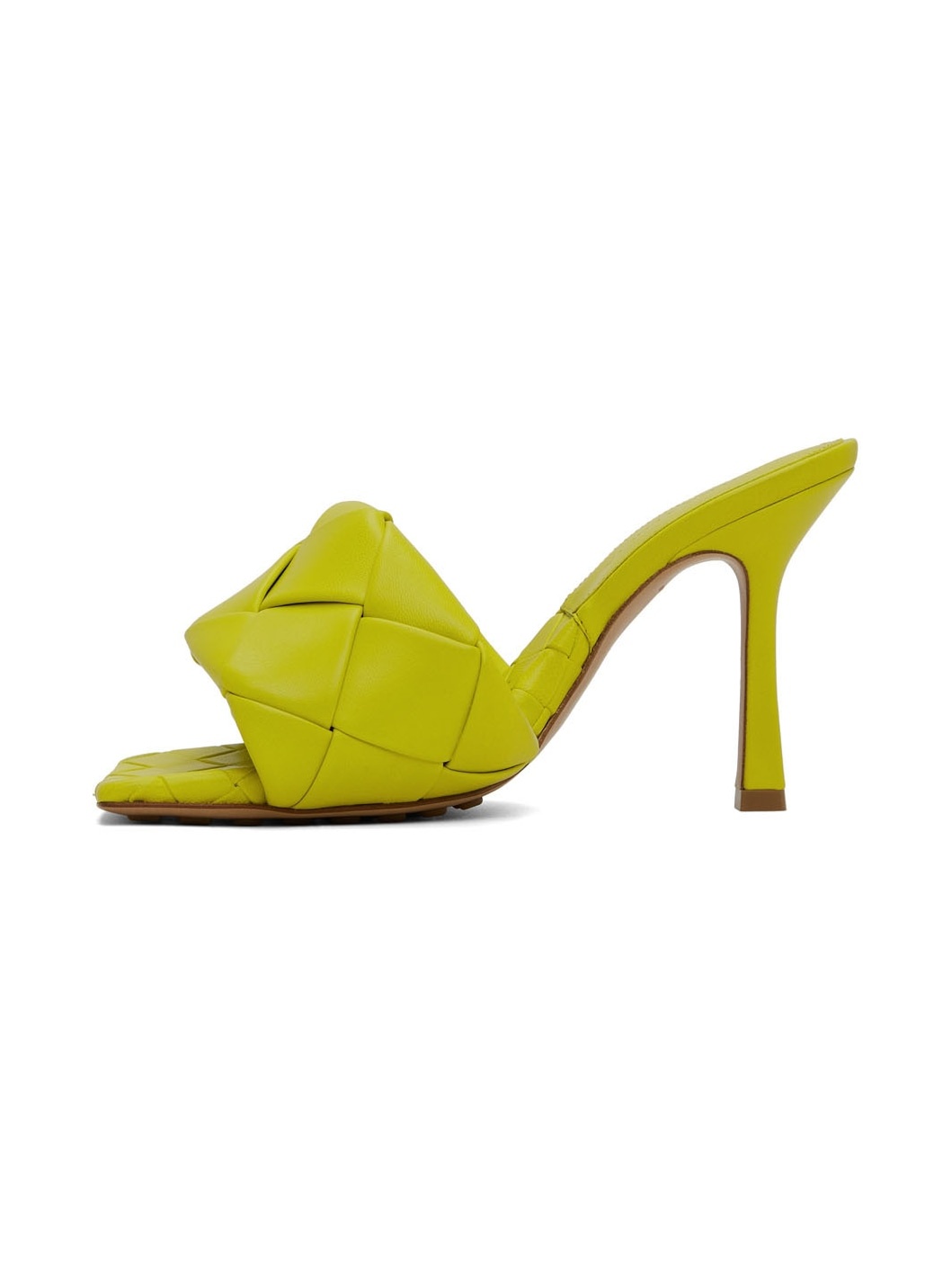 Yellow Maxi Intreccio Lido Heeled Sandals - 3