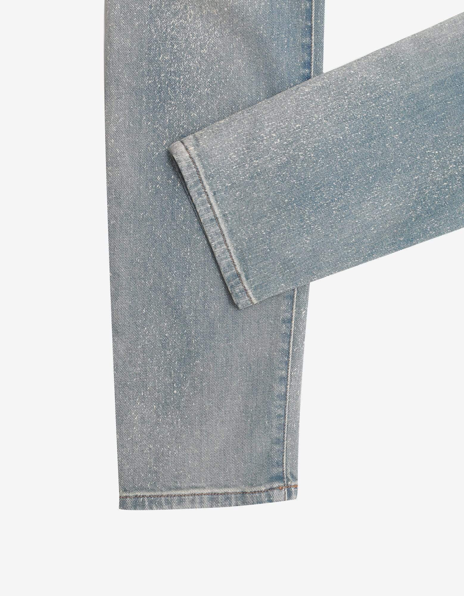 Balmain Light Blue Faded Biker Jeans - 4
