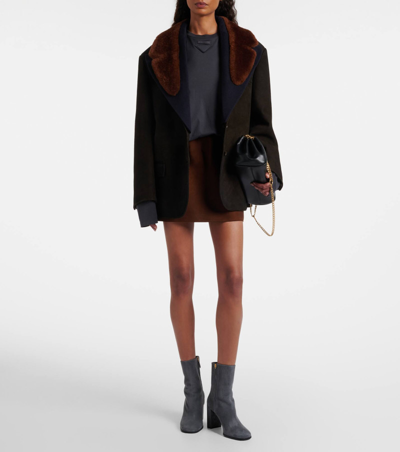 Prada 85 suede ankle boots outlook