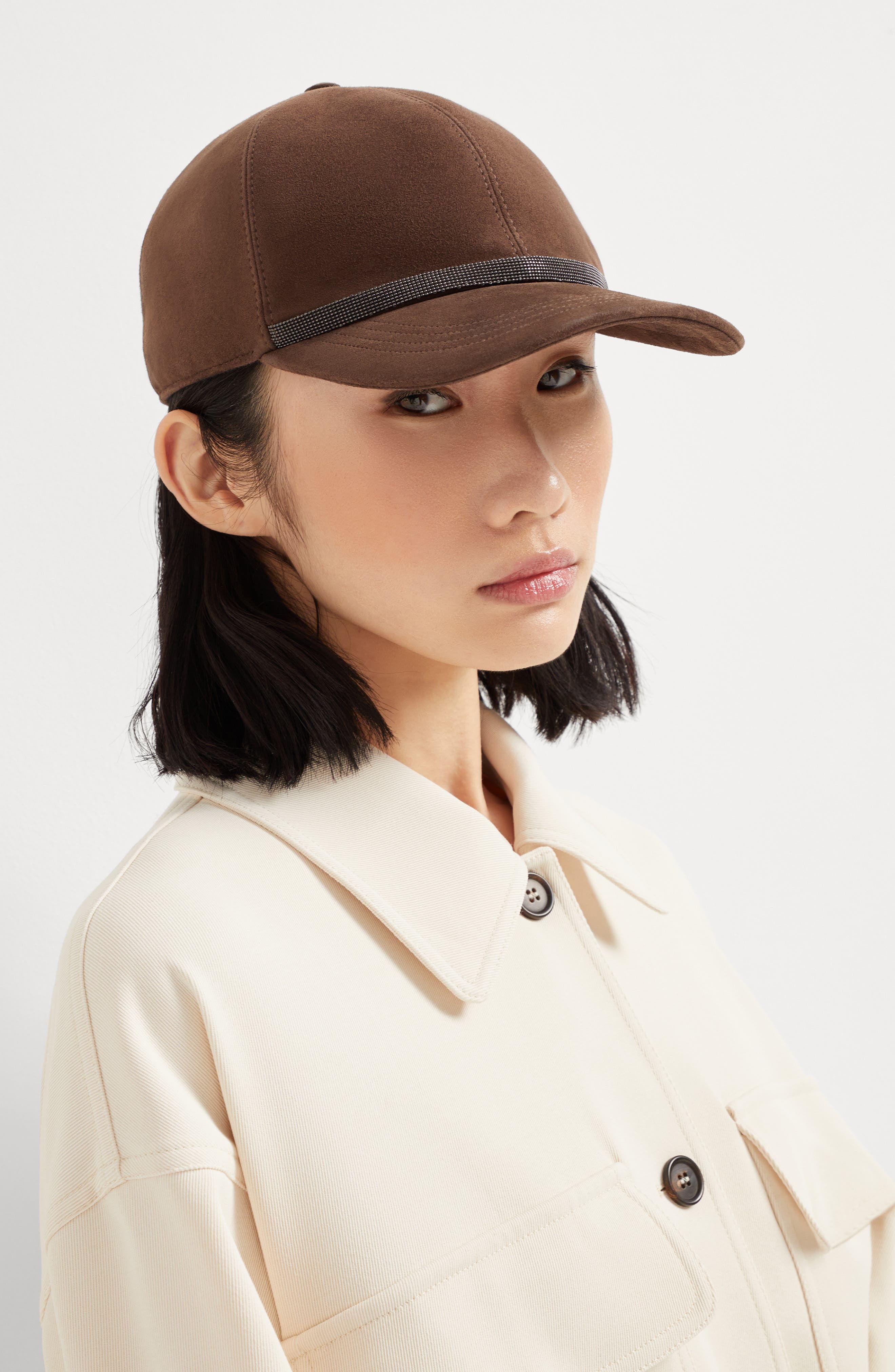 Brunello Cucinelli Baseball Cap with monili in Ebony at Nordstrom - 4