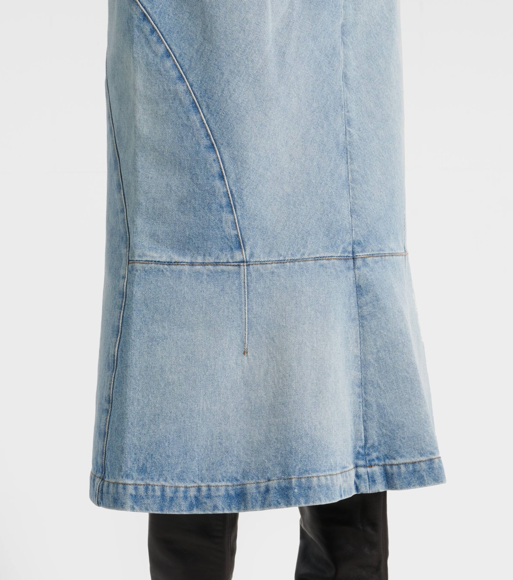 Denim midi skirt - 5
