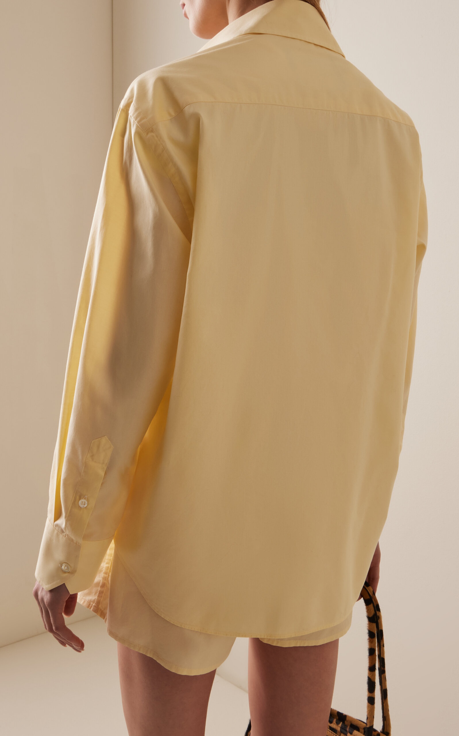 70's Striped Cotton Shirt yellow - 4