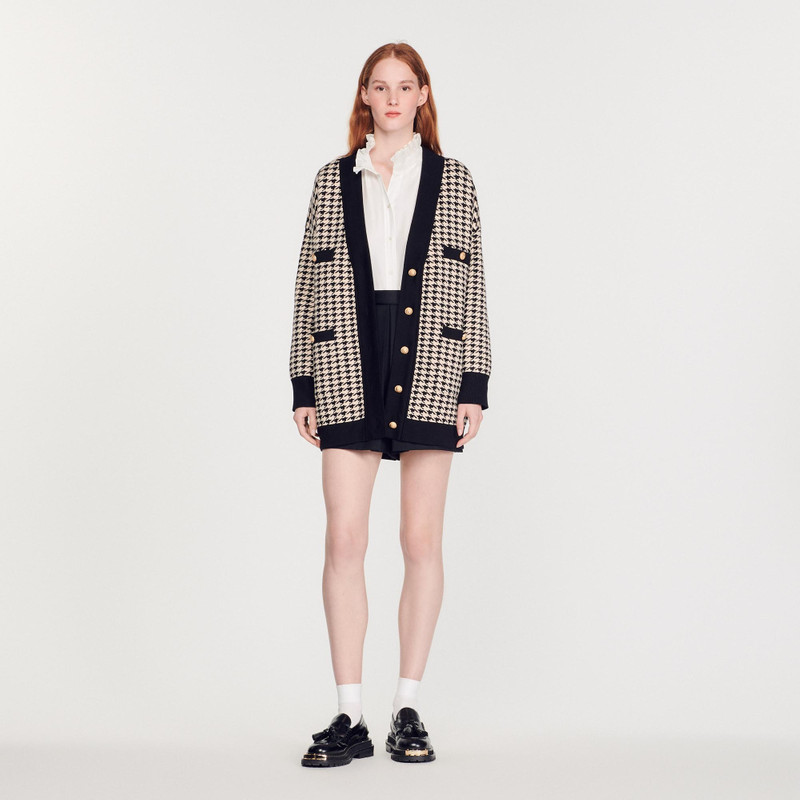 Long houndstooth cardigan 3
