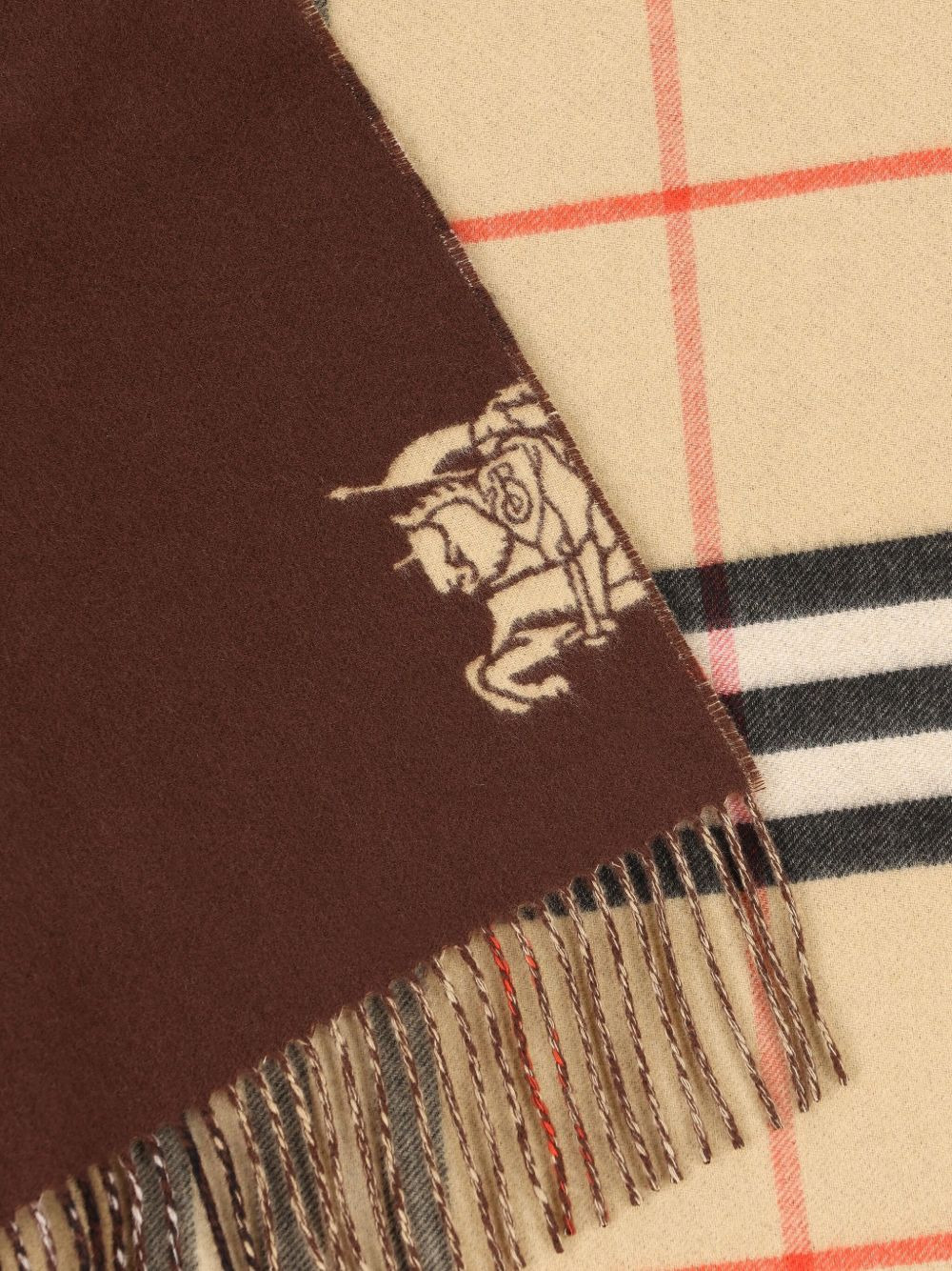 knight-logo check scarf - 2