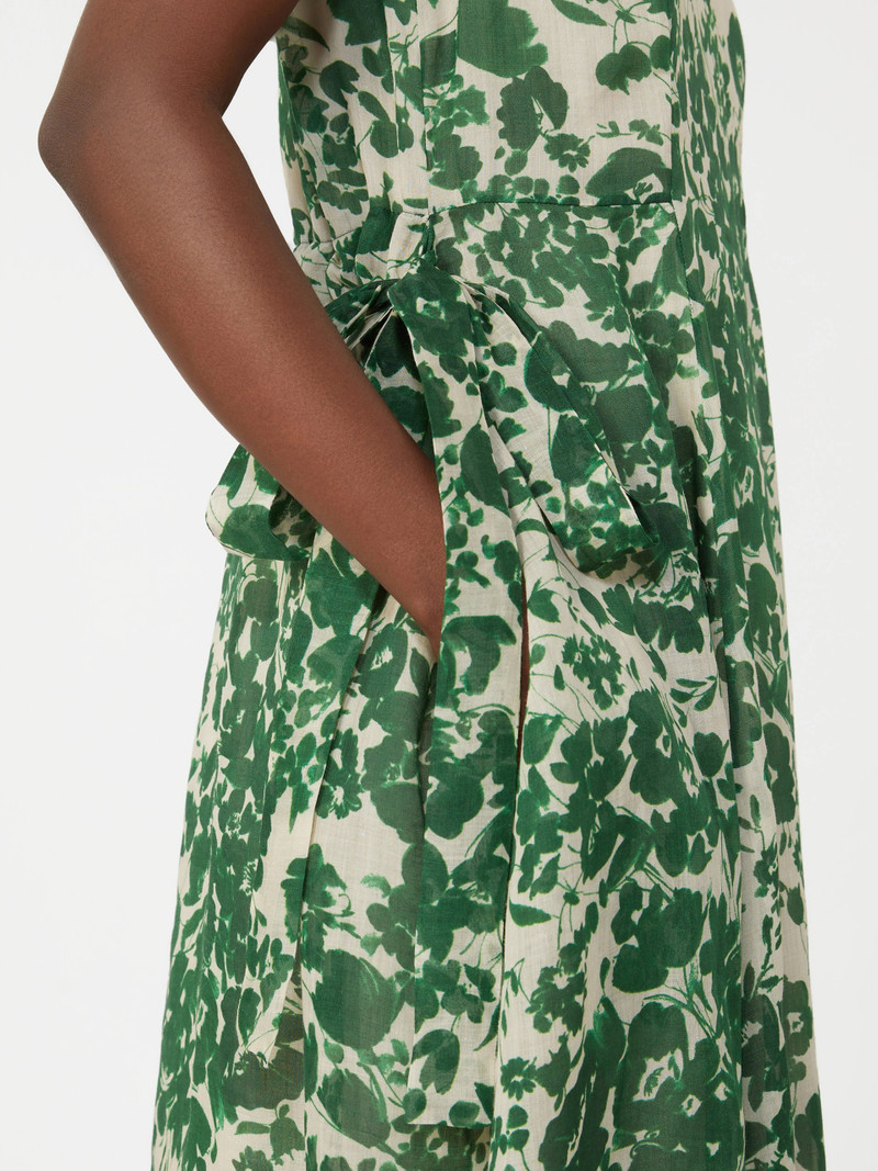 ALIBI Printed ramie canvas dress - GREEN 5