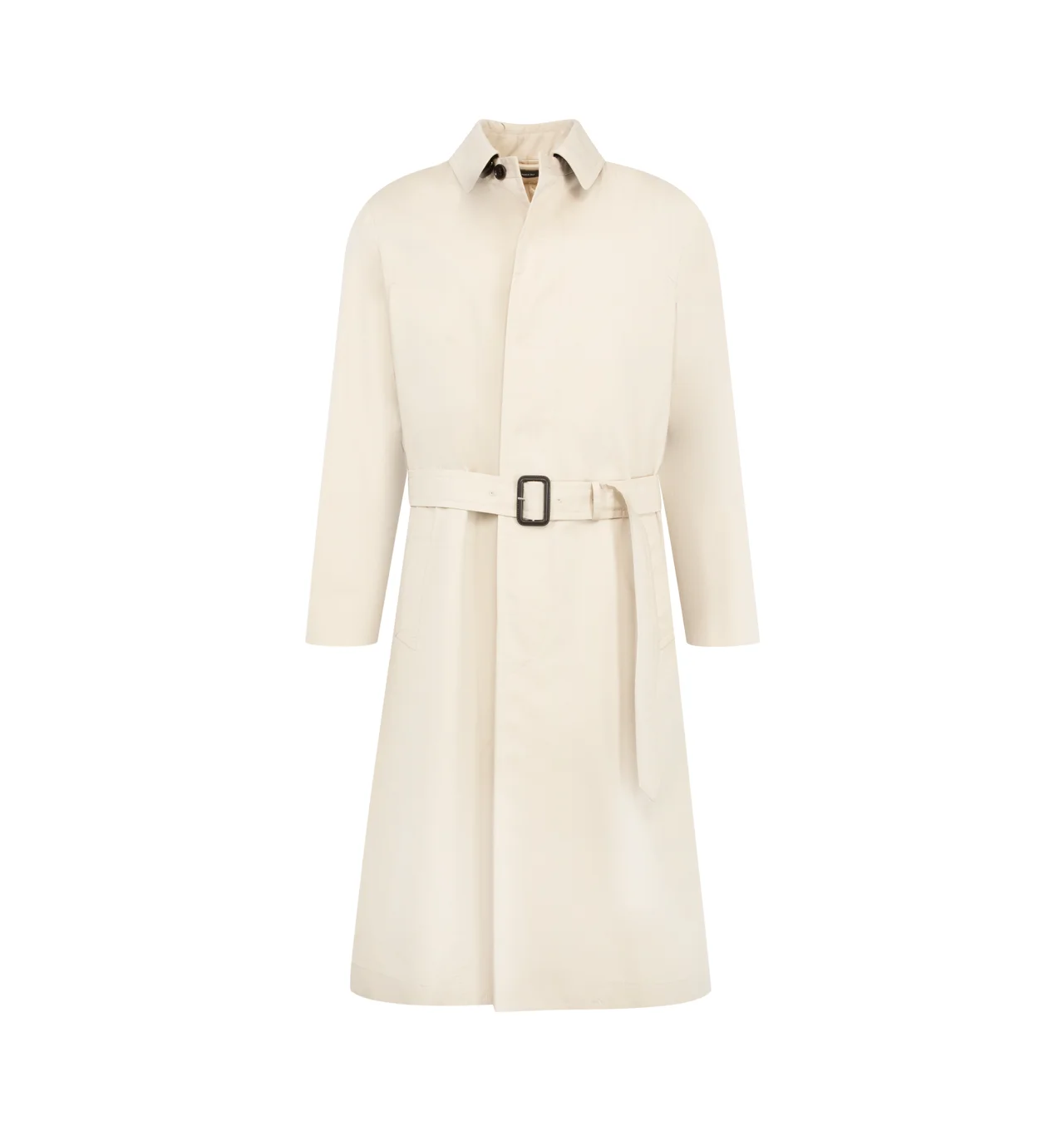 BELTED COTTON & SILK TRENCH COAT - 1