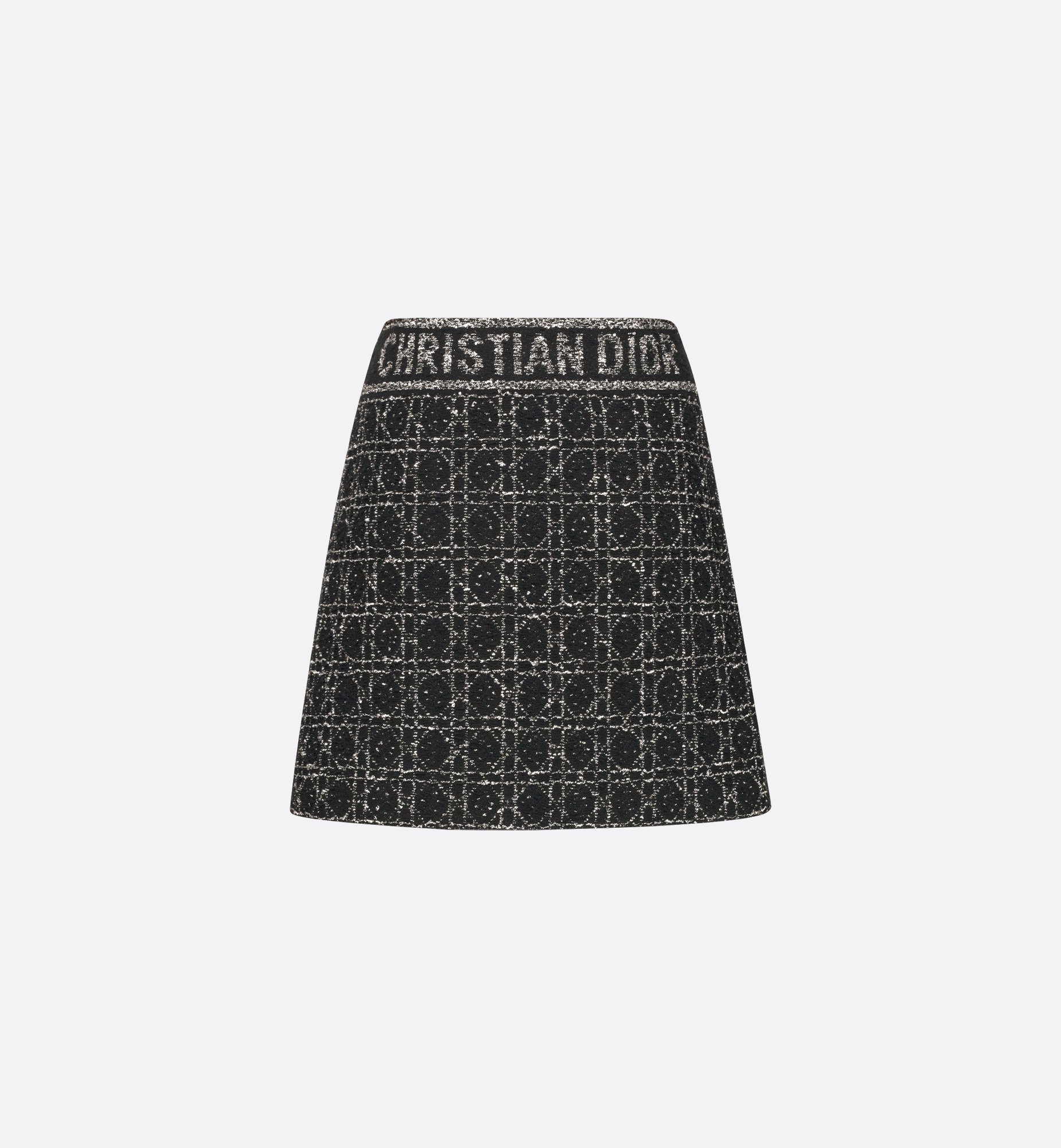 Macrocannage Flared Miniskirt - 6