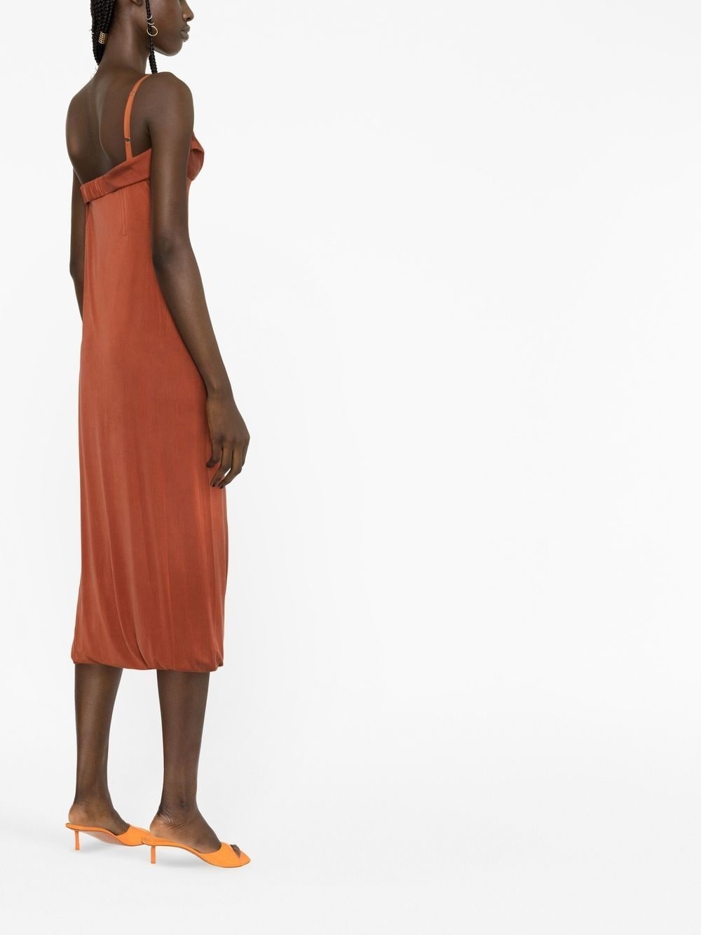 Praia bustier-neck midi dress - 3