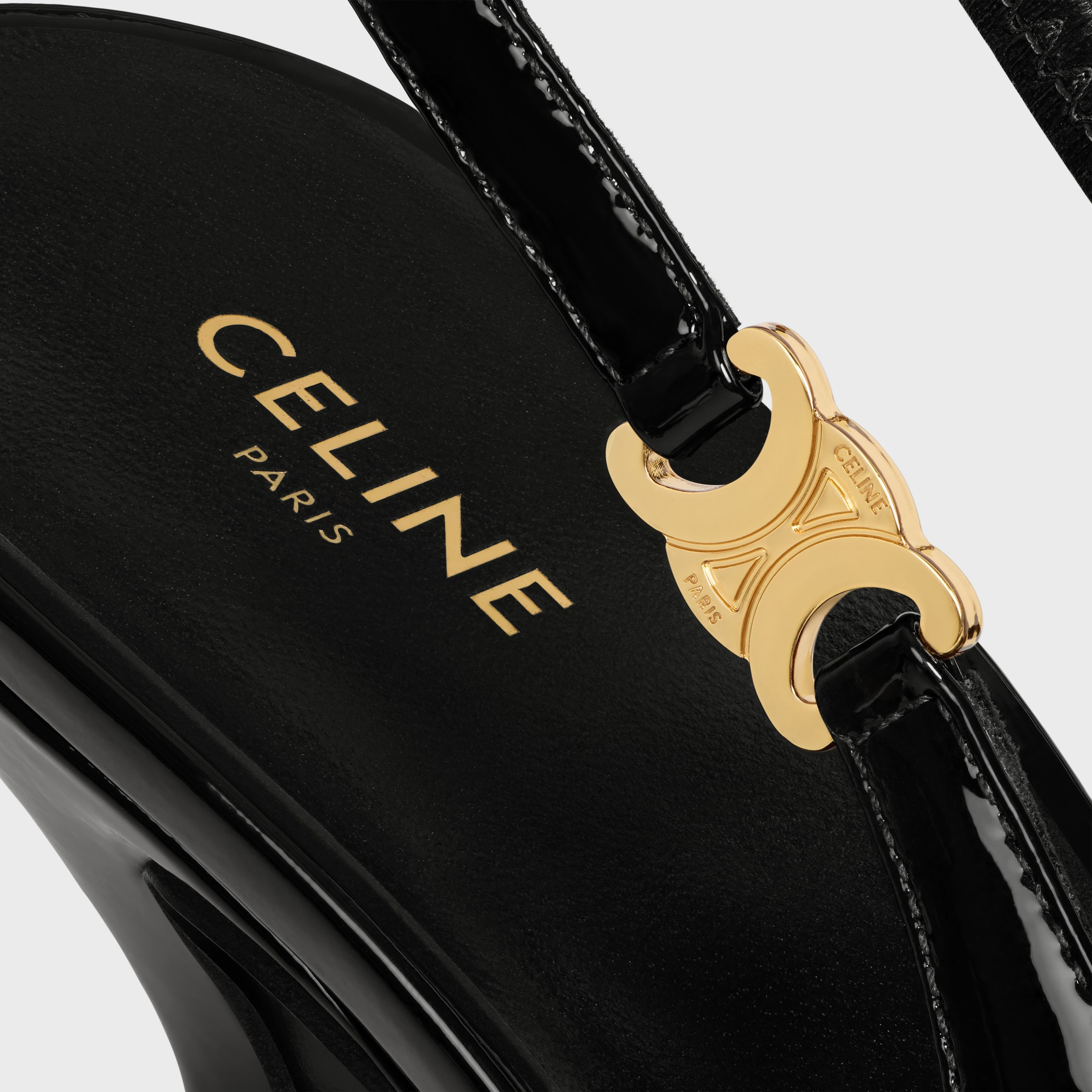 CELINE JUDY TRIOMPHE STILETTO PUMP IN PATENT CALFSKIN - 5