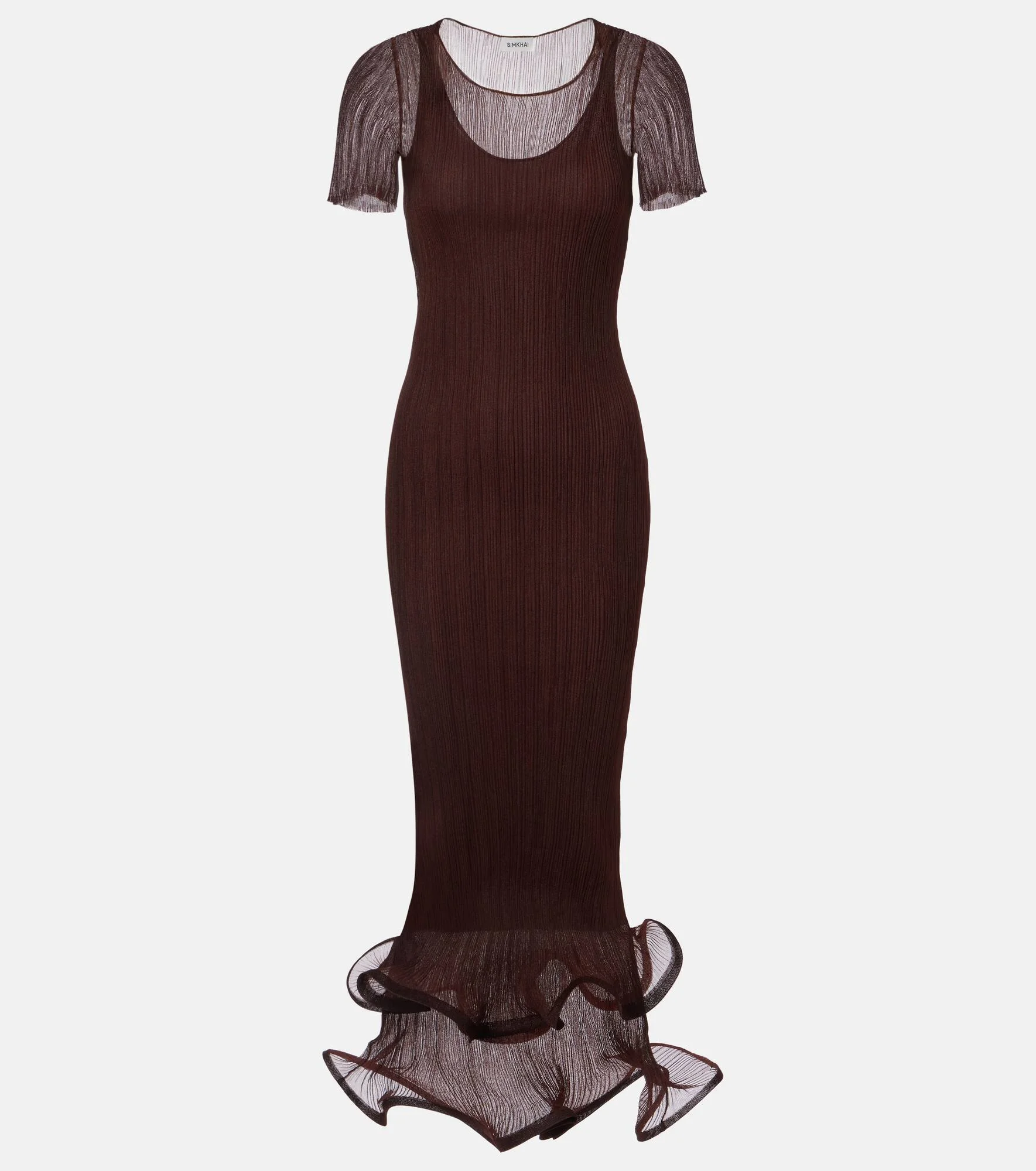 Ruffled midi dress - 1