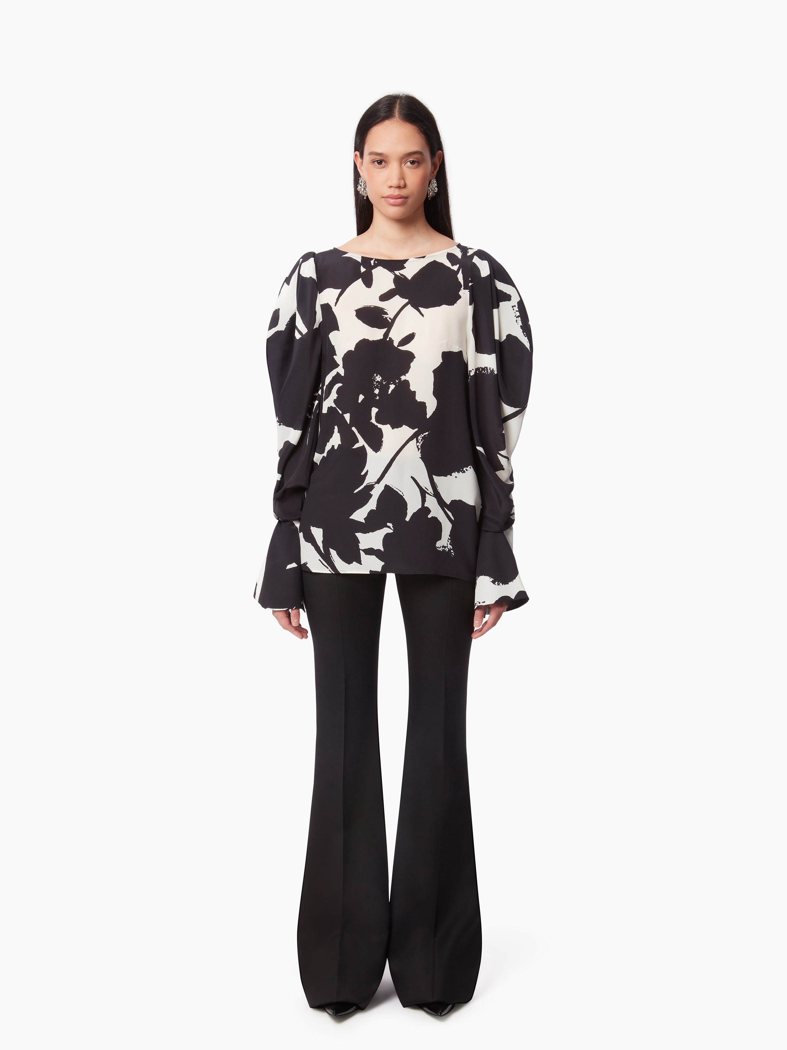 BLOUSE WITH PUFF SLEEVES - 1