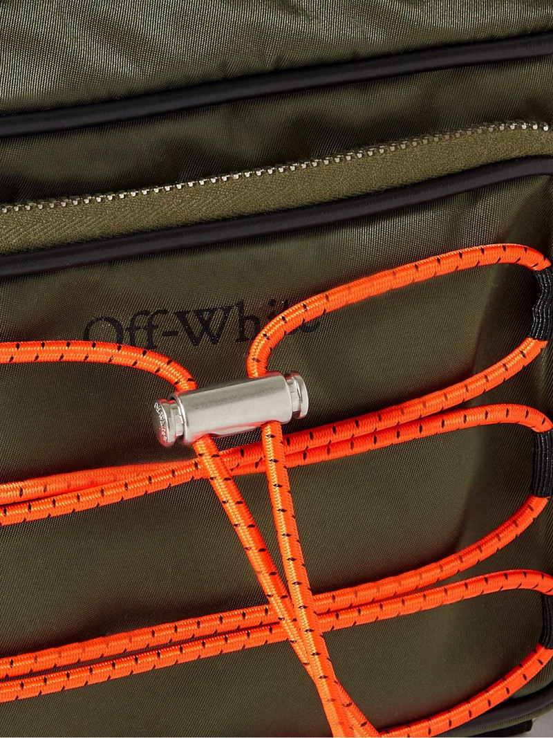 Courrier Logo-Print Leather-Trimmed Shell Messenger Bag 5