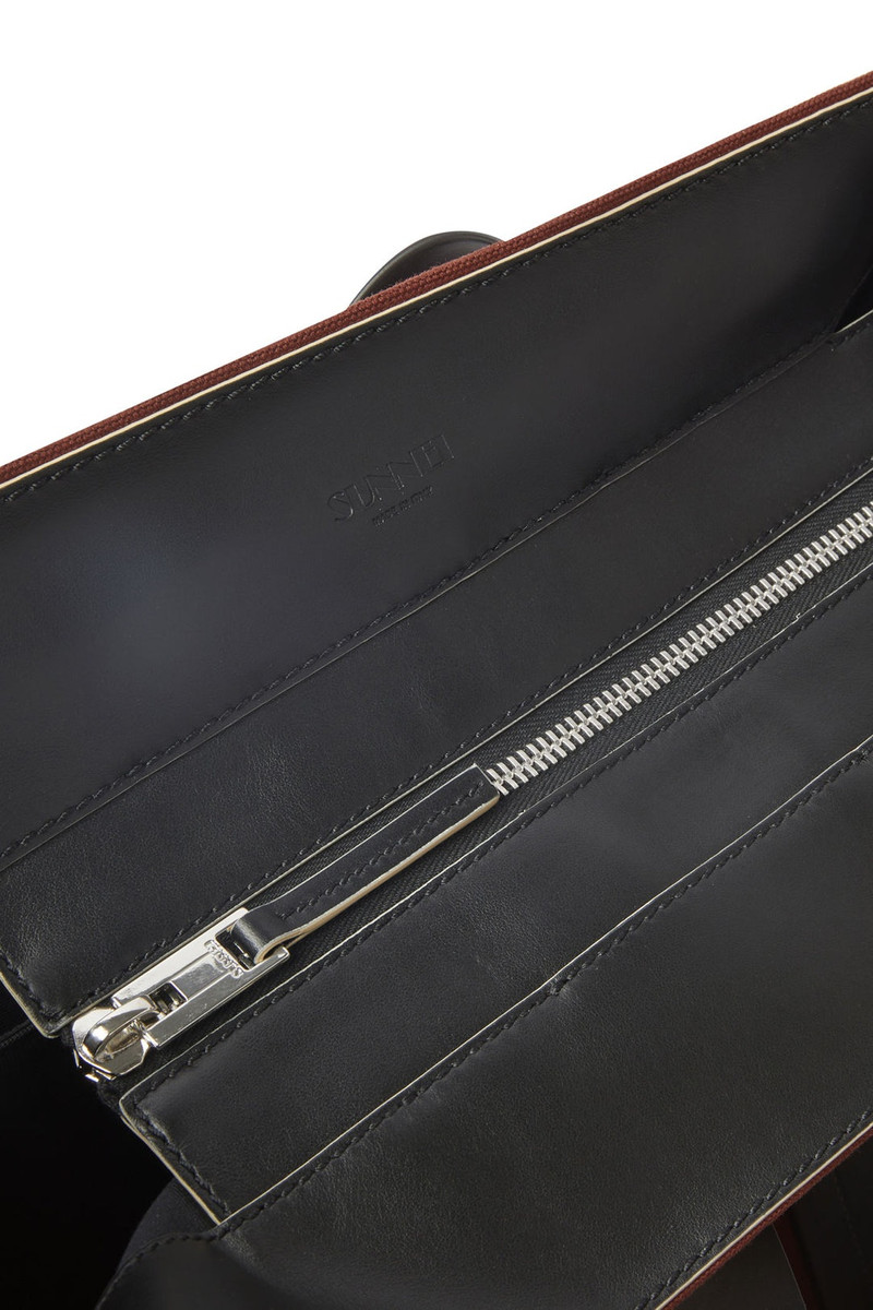 SUNNEI PARALLELEPIPEDO MESSENGER BAG / red wine outlook
