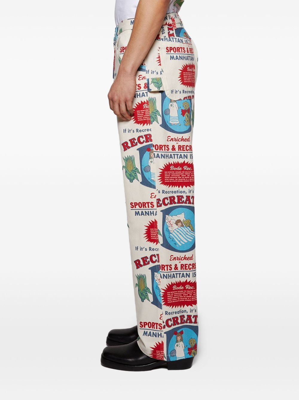 graphic-print trousers - 3