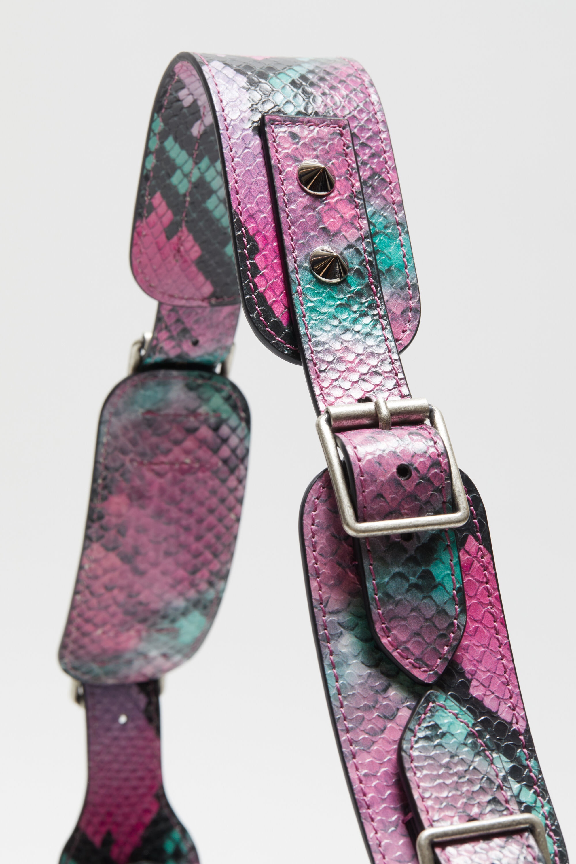 Shoulder bag - Light blue/pink - 5