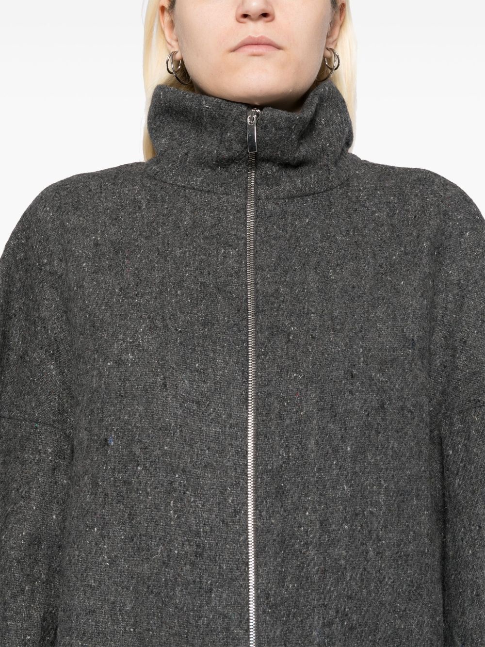 reconstituted military blanket coat - 5