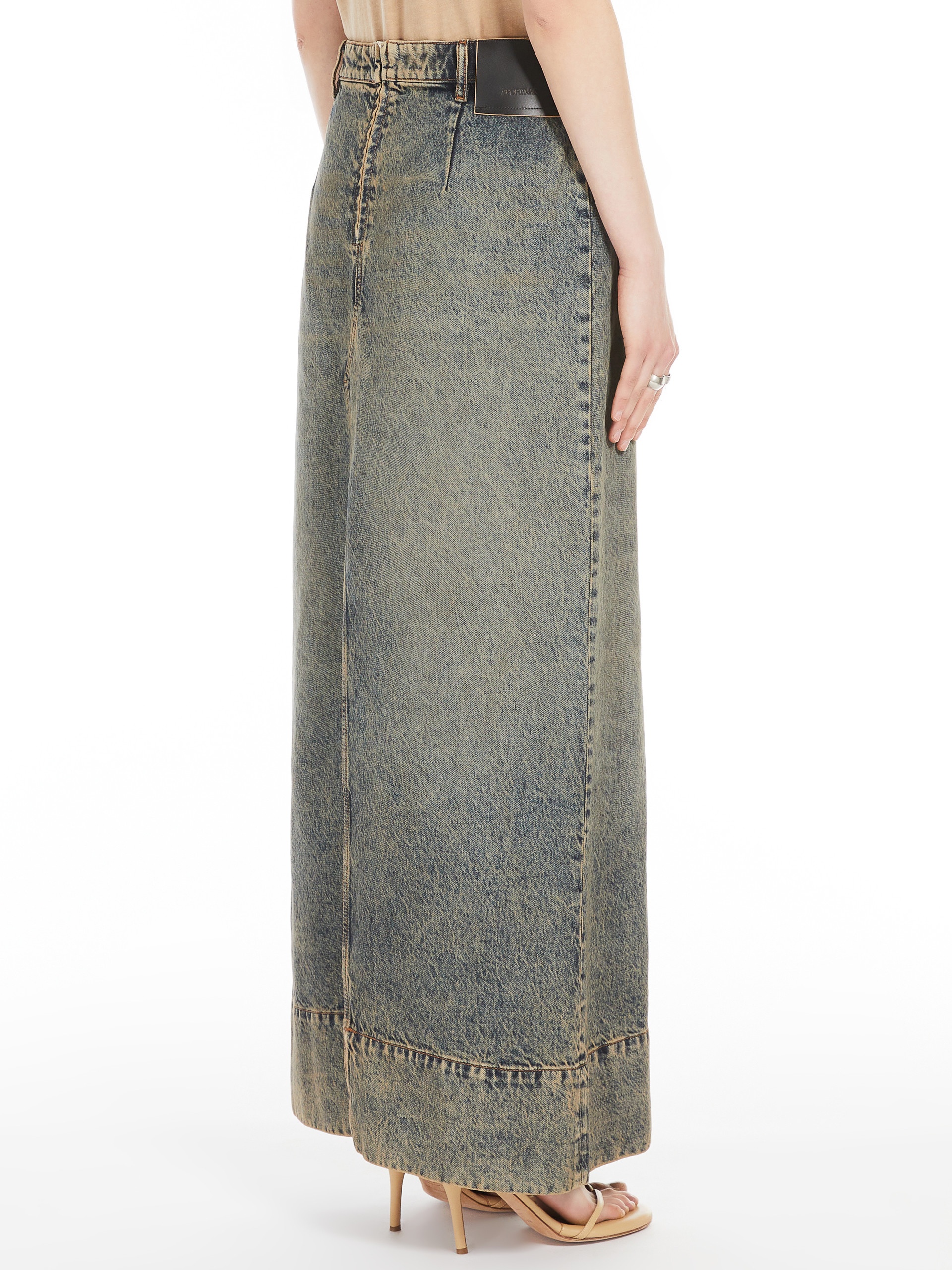 PIAVE Long skirt in worn denim - 4