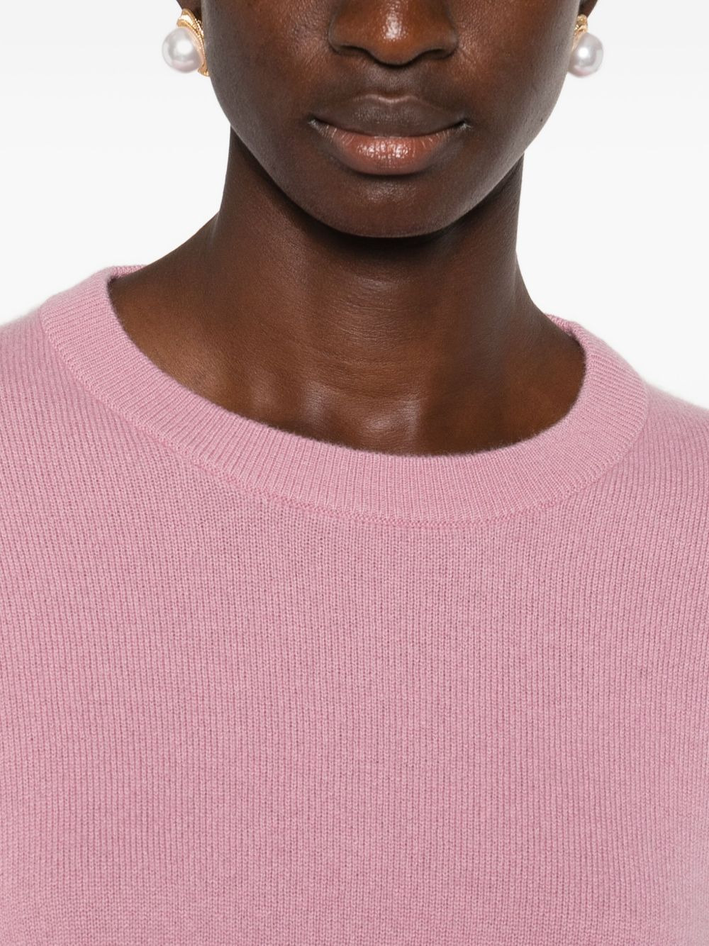 round-neck cashmere sweater - 5