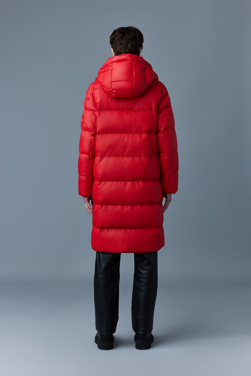 HILTON 2-in-1 (R) leather down parka with removable hood 5