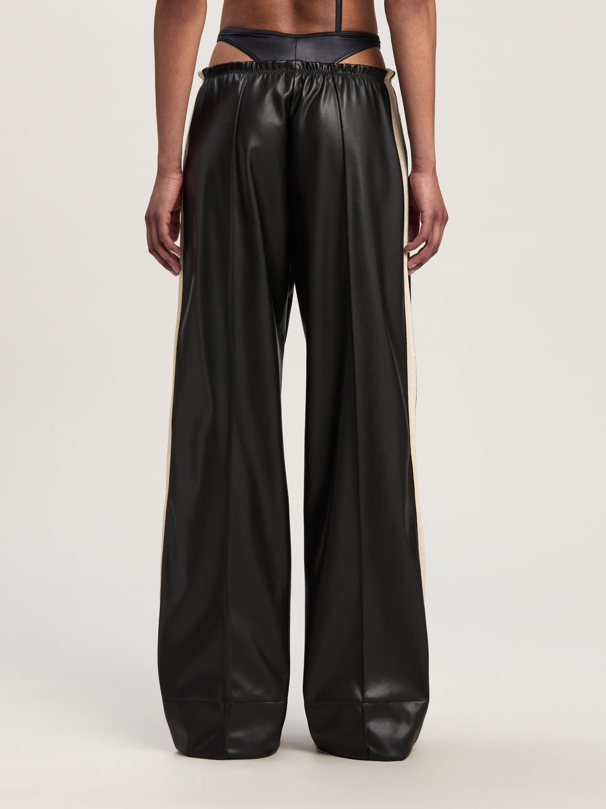 Leather Effect Track Pants - 5