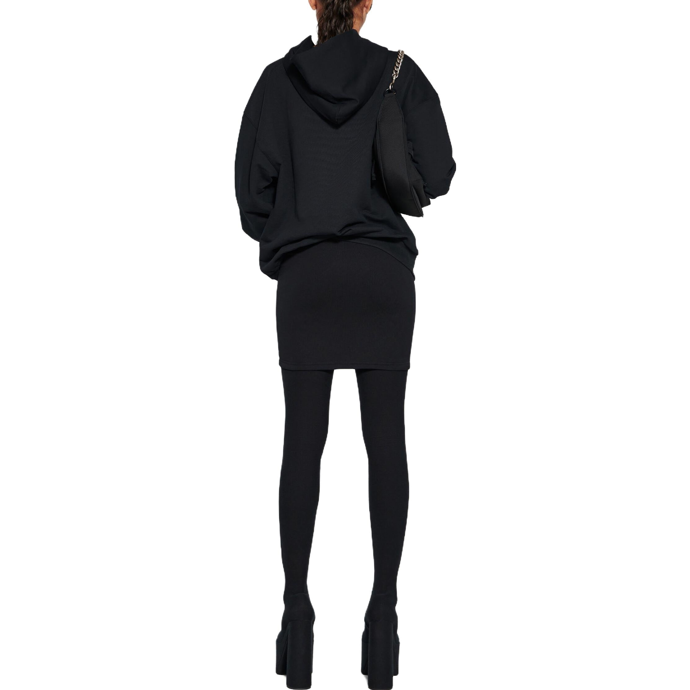Balenciaga Outside Loop Zip-Up Hoodie Small Fit 'Black Faded' 744454TOVF51055 - 4