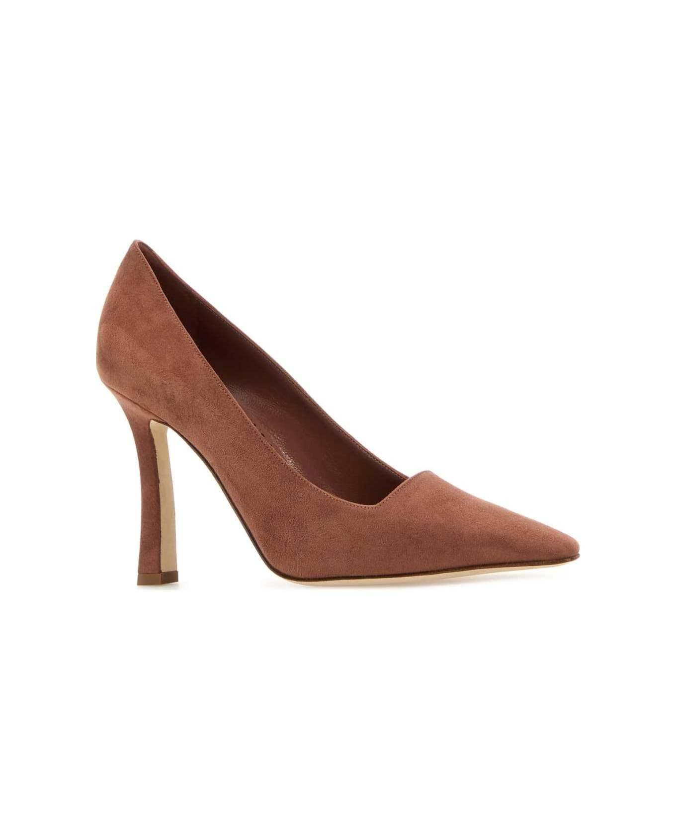 Dark Pink Suede Moira Pumps - 2