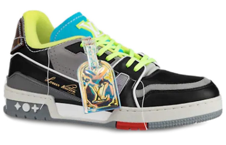LOUIS VUITTON LV Trainer Low-Top Sports Shoes Blue/Black 1A8QB - 2