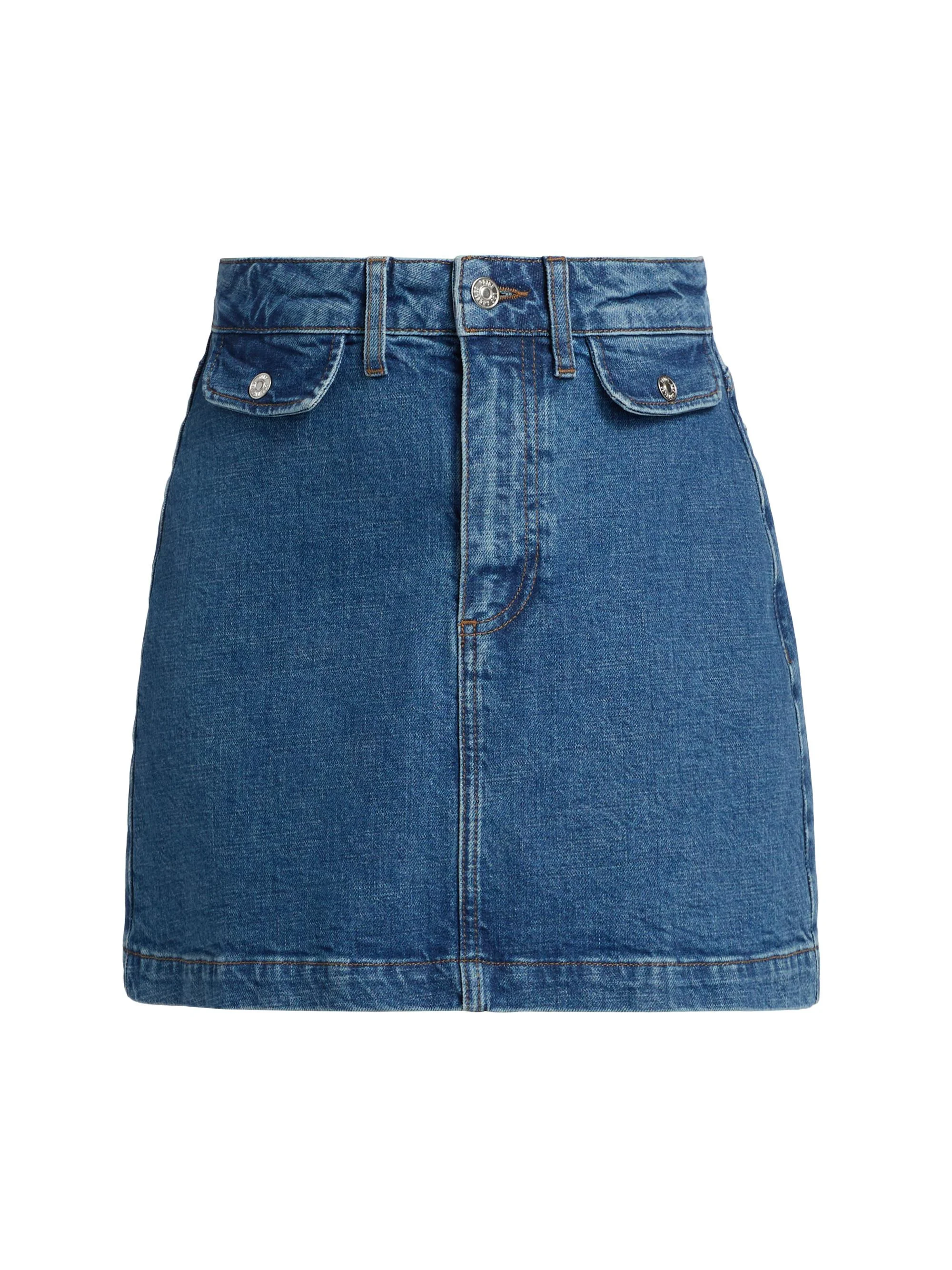 Women's Janelle High-Rise Denim Miniskirt - Laguna - 1