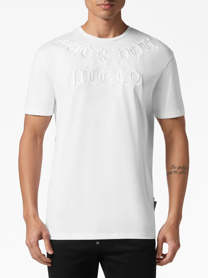 Gothic logo-embossed T-shirt 3