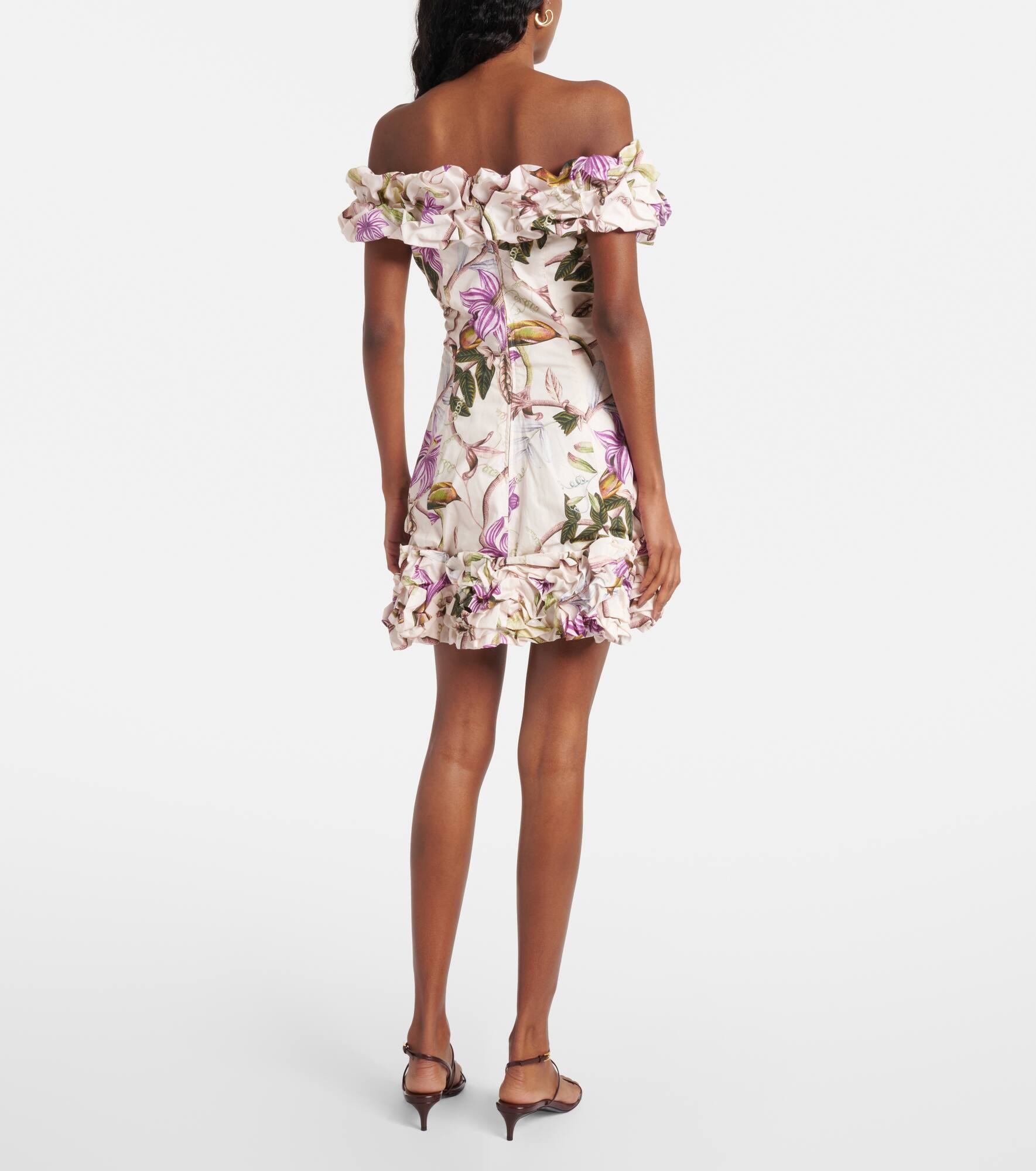 Jardin Mutisia floral cotton minidress - 3