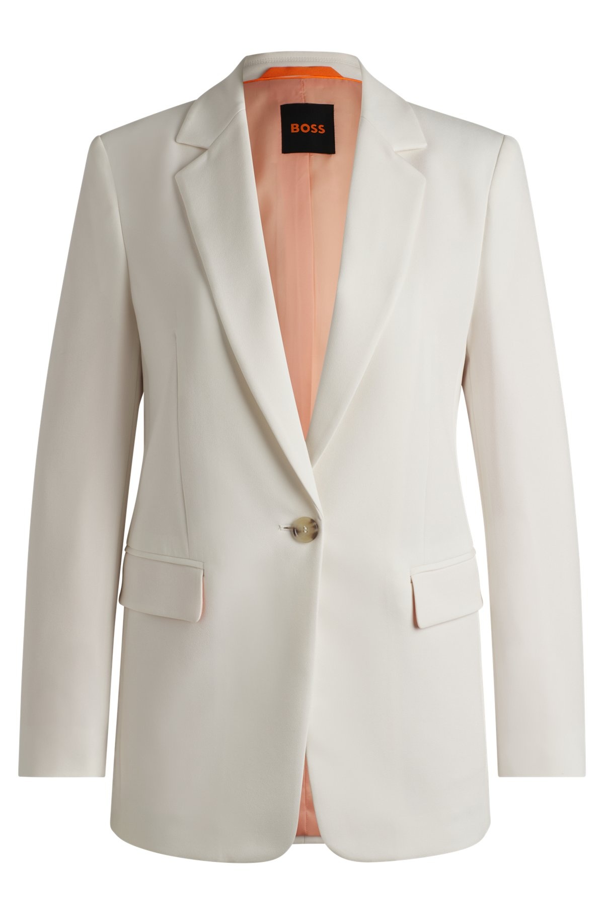 SINGLE-BREASTED JACKET IN STRETCH FABRIC - 1