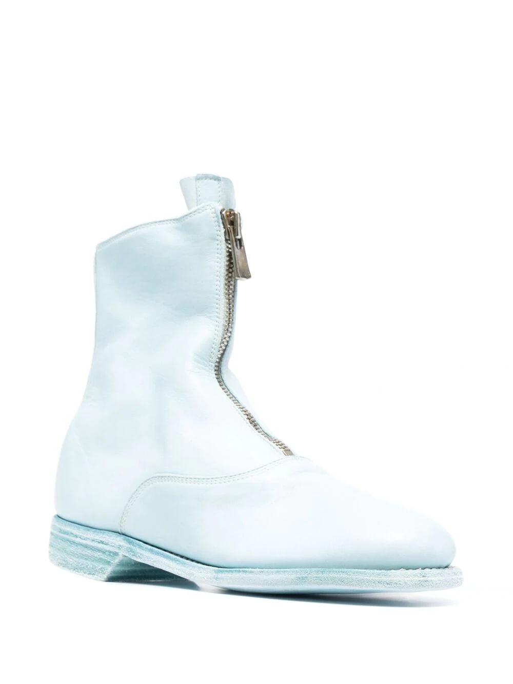 leather zipped boots - 2