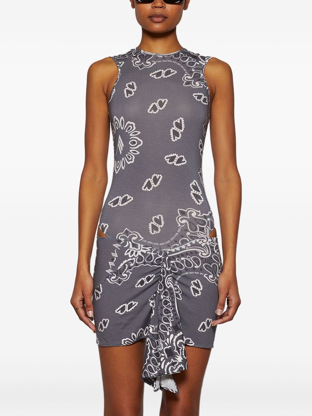bandana-print mini dress - 3