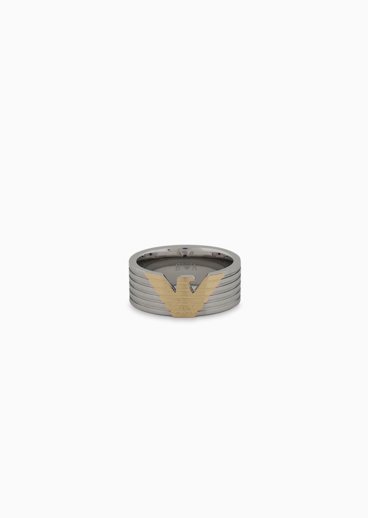 Two-Tone Stainless Steel Band Ring - 1