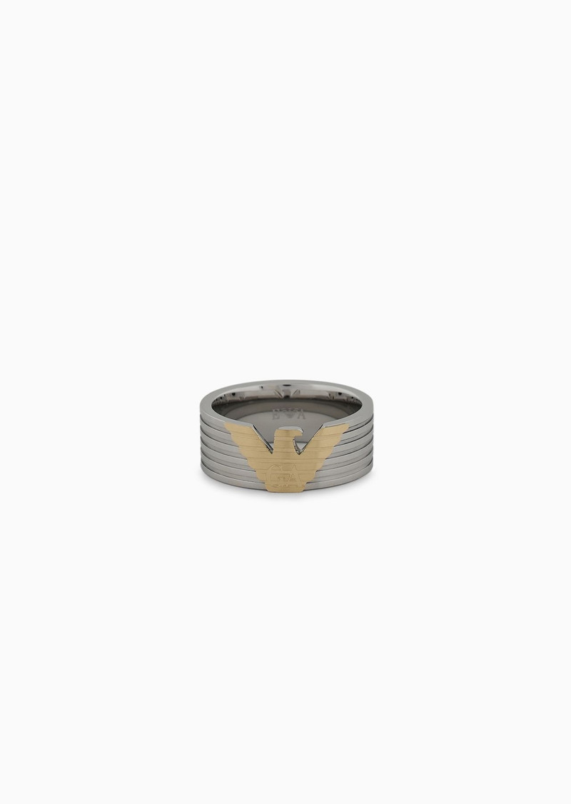Two-Tone Stainless Steel Band Ring 1