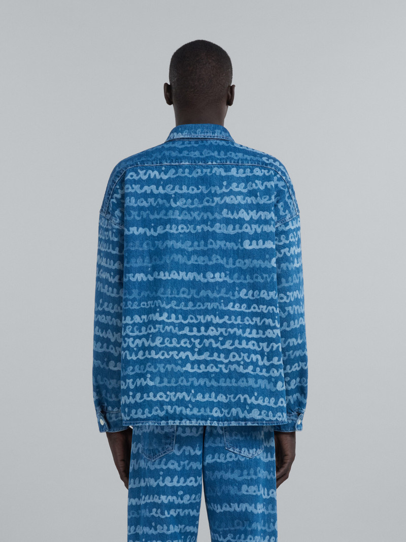 DENIM SPORTS SHIRT WITH MAREMARNI PRINT 3