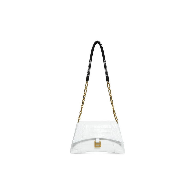 downtown small shoulder bag with chain crocodile embossed 1